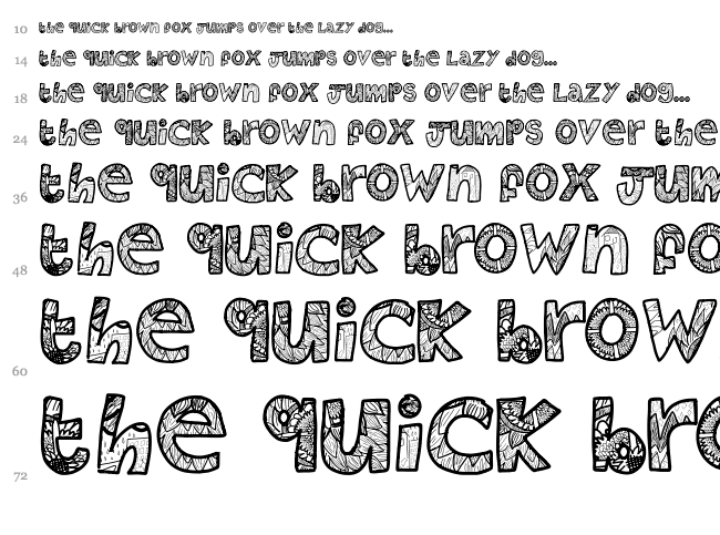 The Morgue font waterfall